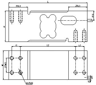خلية الحمل للوزن للمنصة مقياس 60X80cm 600kg مستشعر مقياس الشاحنة الألومنيوم غير مخصصة 1